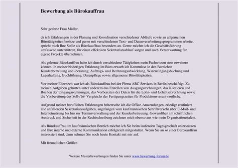 Bewerbungsschreiben Kauffrau Für Büromanagement Vorlage ...