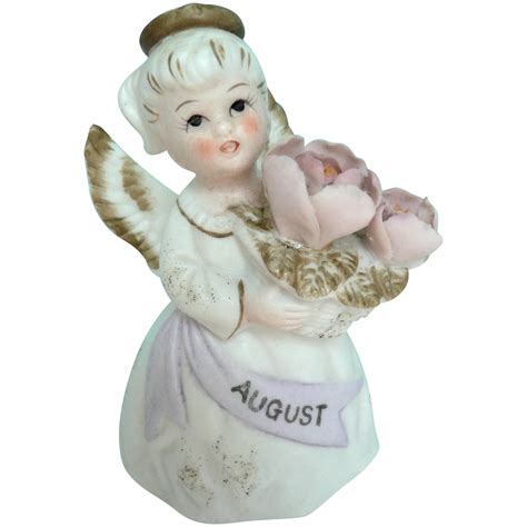 Vintage Lefton August Birthday Angel Figurine Ruby Lane