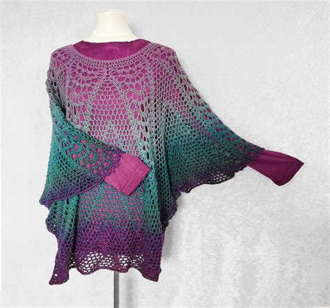 Häkelanleitung Tunika Poncho Ponika Rosée Du Matin Wollness Designs