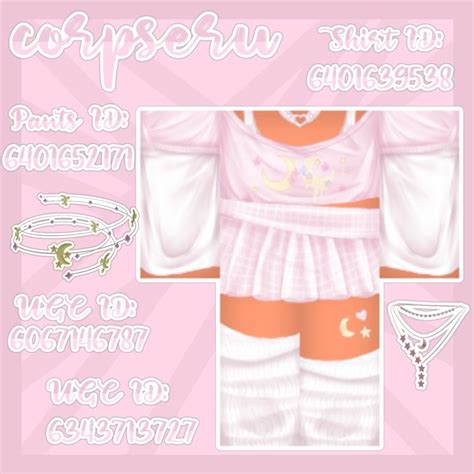 Five Kawaii Roblox Outfits With Matching Hats In 2021 Kawaii Clothes