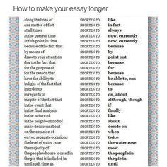 The great variety of ideas for how to make a paper longer. Life hacks, how to make your essay longer, longer phrases ...