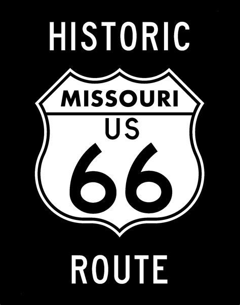 Vintage Missouri Route 66 Memorabilia Sign Poster Wall Art T