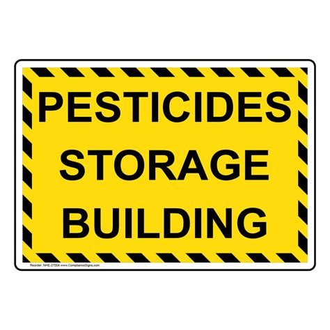 Hazmat Chemical Sign Pesticides Storage Building
