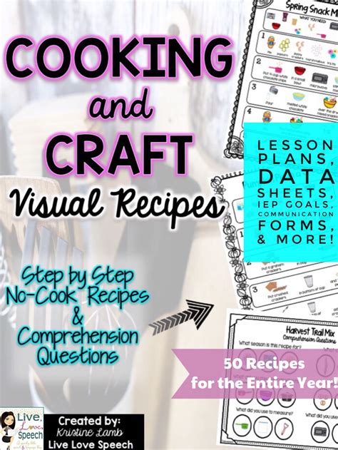 Cooking And Craft Visual Recipe Pack 50 Recipes Visual Recipes