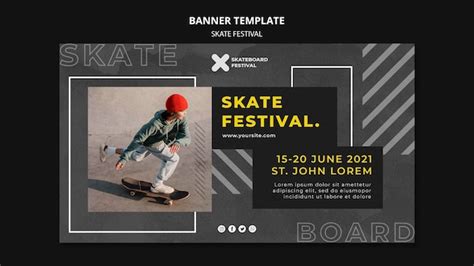Free Psd Skate Festival Banner Template