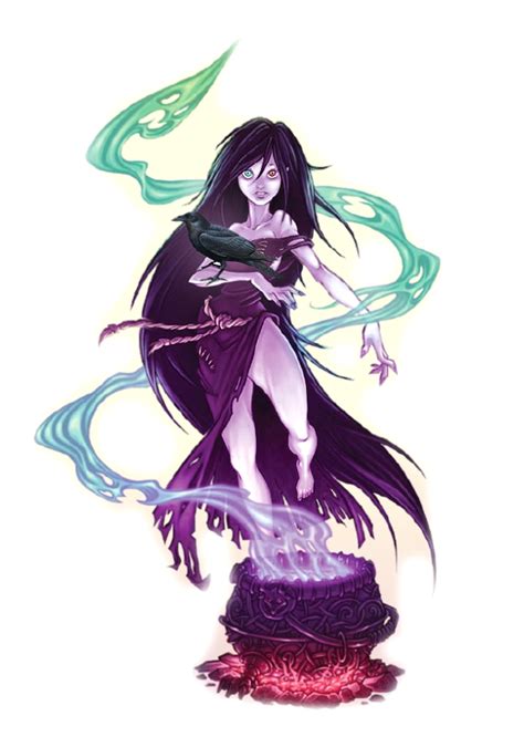 Female Changling Witch Pathfinder Pfrpg Dnd Dandd 35 5th Ed D20