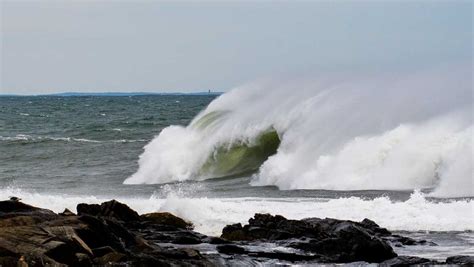 Powerful Ocean Storm Brings Big Waves Wind To Maine