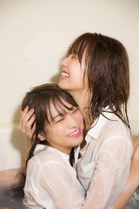girls in love wet dress cute lesbian couples japan girl pose reference photography