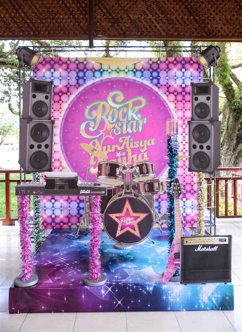 Rockstar Birthday Banner Rock N Roll Glam Rock Star Music Party Banner Garlands Flags And Bunting