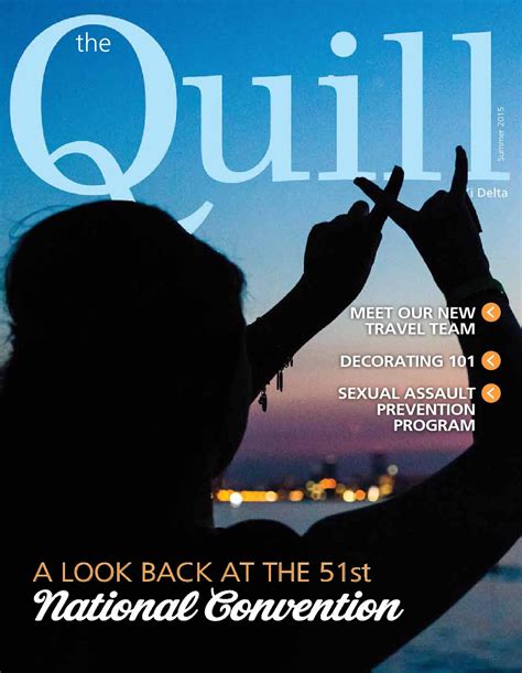 The Quill Of Alpha Xi Delta Summer 2015 By Alpha Xi Delta Fraternity