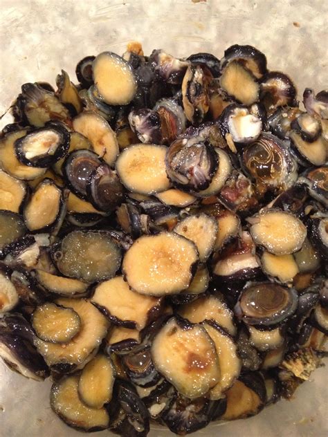 Shelled Opihi (Hawaiian Gold) Shelled, Stuffed Shells, Fried Fish