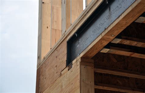 Close Up Look At The Steel I Beam Header For Trellis