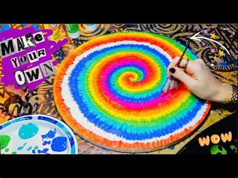 First of all, let me say that you will need bleeding tissue paper. HOW TO PAINT A TIEDYE SWIRL - YouTube