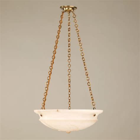 Alabaster flush mount with bronze beaded frame. Dyrham Alabaster Bowl Ceiling Light - Vaughan Designs ...