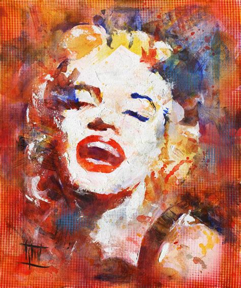 Jaroslaw Glod Artwork Marilyn Monroe Original Painting Acrylic