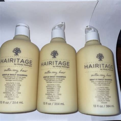 3 Bottle Lot Hairitage Outta My Hair Gentle Daily Shampoo By Mindy Mcknight 313037074020 Ebay