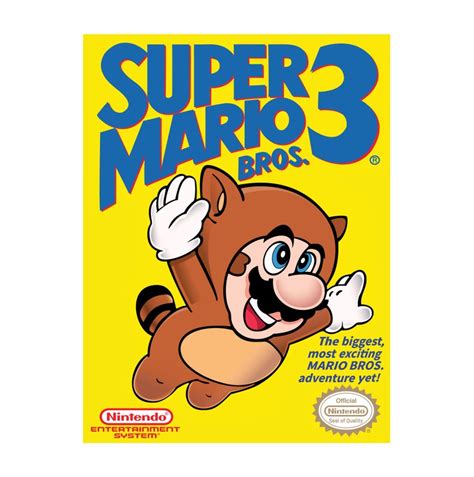 Super Mario Bros 3 Nes Box Art Poster Print Tanooki Suit Etsy