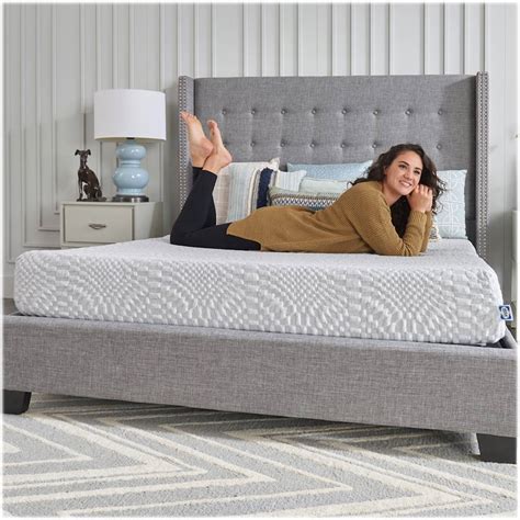 Sealy 8 Memory Foam Full Mattress White F03 00132 Fl0 Best Buy