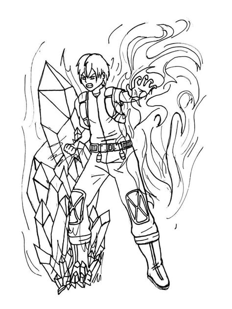 My Hero Academia Todoroki Coloring Coloring Pages