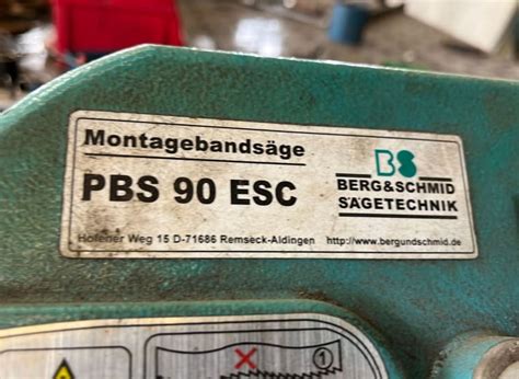 Berg And Schmid Pbs 90 Esc Montagebandsäge Gebraucht
