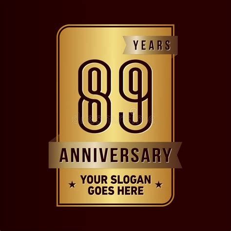 89 years celebrating anniversary design template 89th logo vector and illustration stock