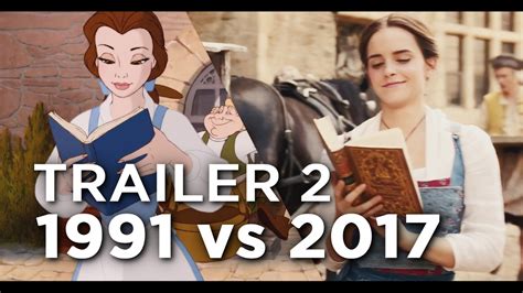 Beauty And The Beast Trailer 2 1991 Vs 2017 Comparisonside By Side