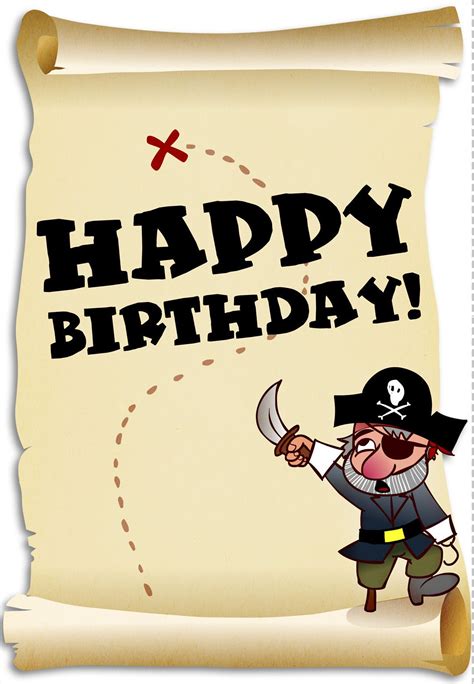 Free Printable Birthday Card Birthday Pirates Greetings Island