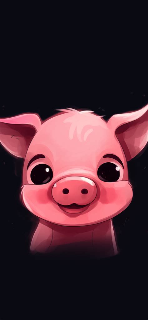 Cute Pig Black Wallpapers Funny Pig Wallpapers For Iphone 4k
