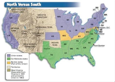 Civil War Border States Map Campus Map