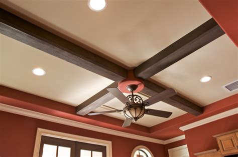 Uplight as a rule, when uplighting a ceiling, it will instantly make a space feel larger, grander, and more open. Faux Wood Beam Ceiling Designs - Traditional - new york ...