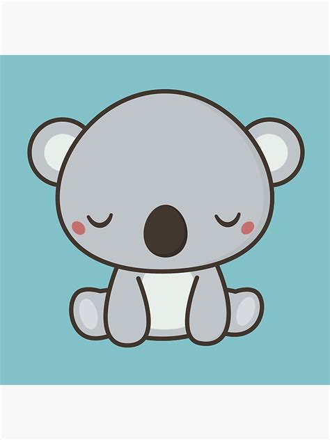 Kawaii Cute Koala Bear Design Poster For Sale By Wordsberry Redbubble