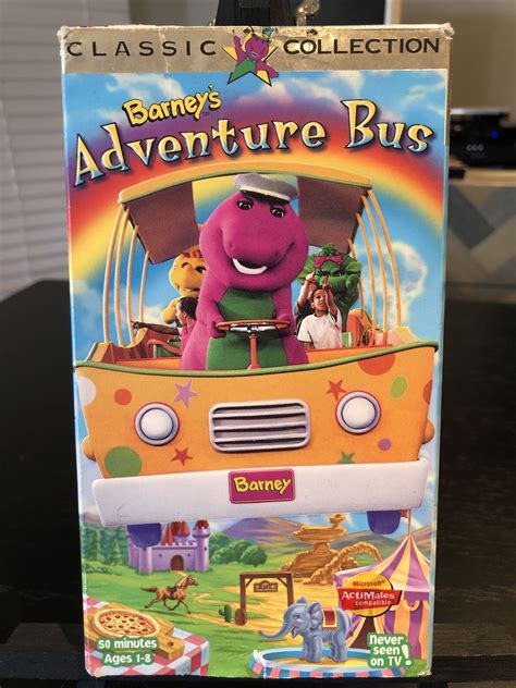 Barney Barney S Adventure Bus VHS 1997 WHITE TAPE Slipsleeve RARE