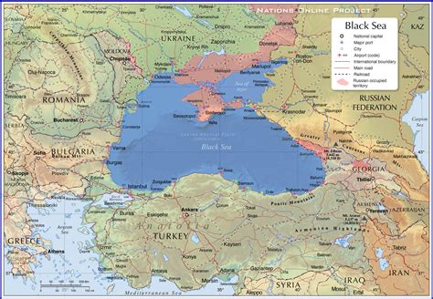 Map Of The Black Sea Nations Online Project