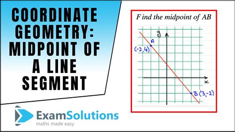 Coordinate Geometry Mid Point Of A Line Segment Examsolutions Youtube