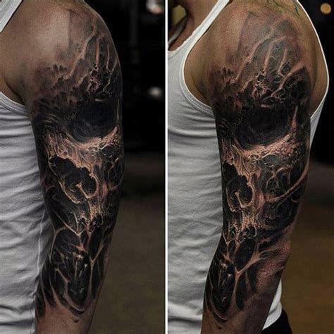 90 Black Ink Tattoo Designs For Men - Dark Ink Ideas