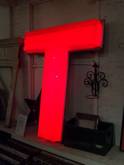 Texas Sized Vintage Letter T Bright Light From By Oldegoodthings 1200