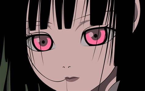 Jigoku Shoujo Anime Girls Black Hair Pink Eyes Dark Hair Closed Hd