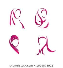 Stock vector hijab logo vector, style, beautiful, icon png and vector. Hijab Logo Png | Desain logo, Seni islamis, Desain
