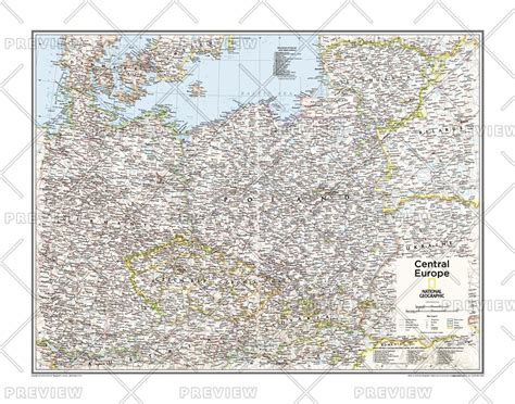Central Europe Map National Geographic Atlas Of The World