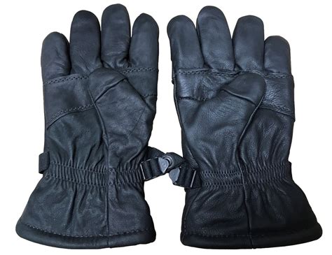 new black leather military issue gloves