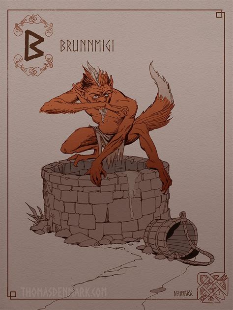 Brunnmigi In Norse Mythology A Brunnmigi Old Norse Pees In A Well
