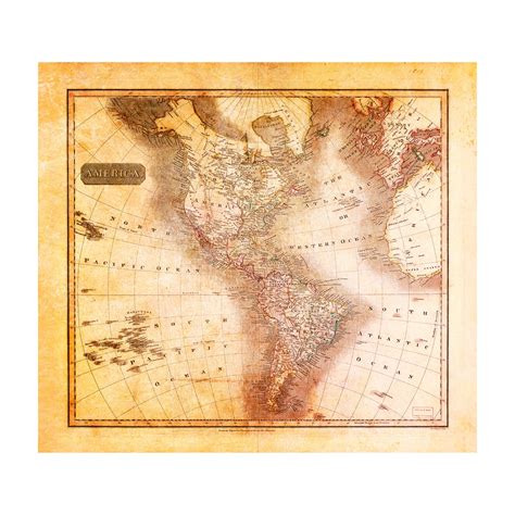 Map Of North And South America 1813 Vintage Print Vintage