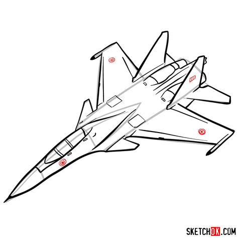 How To Draw Su 30mki Flanker H Sketchok Easy Drawing Guides Images