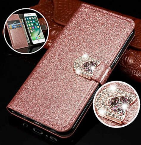 Bling Case For Iphone 12 11 8 7 Plus 6s Glitter Leather Wallet Etsy