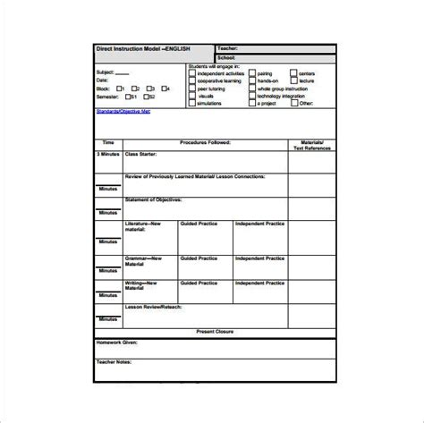 Art Lesson Plan Template 10 Free Word Pdf Documents Download Free