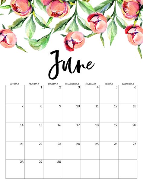 Free Printable Calendar Floral Calendar Printables Free Templates