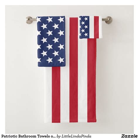 Summer decorating to me always uses blue, but sometimes i like to throw in red and white with it, especially in the summer, and especially outdoors. Patriotic Bathroom Towels or Change to Your Images ...