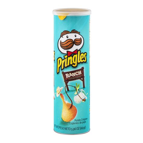 Pringles Potato Crisps Ranch 596oz Can Pringle Flavors Single As A