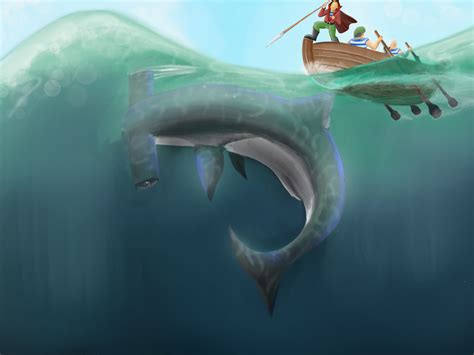 Artstation 2d Drawing Shark And Warrior Procreate