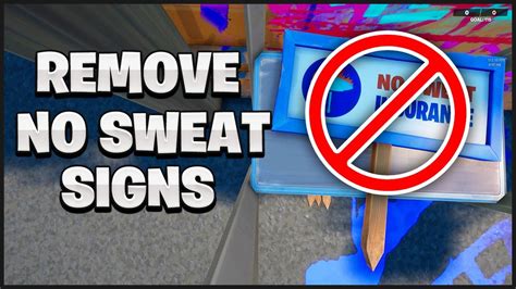 Remove No Sweat Signs From Recalled Products Fortnite Both Stages
